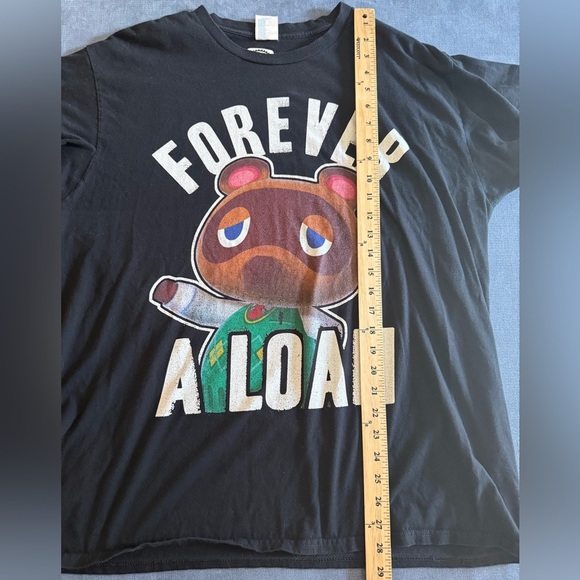 Nintendo Animal Crossing Forever A Loan T Shirt Men’s SZ XL Black Short Sleeve - Picture 8 of 8